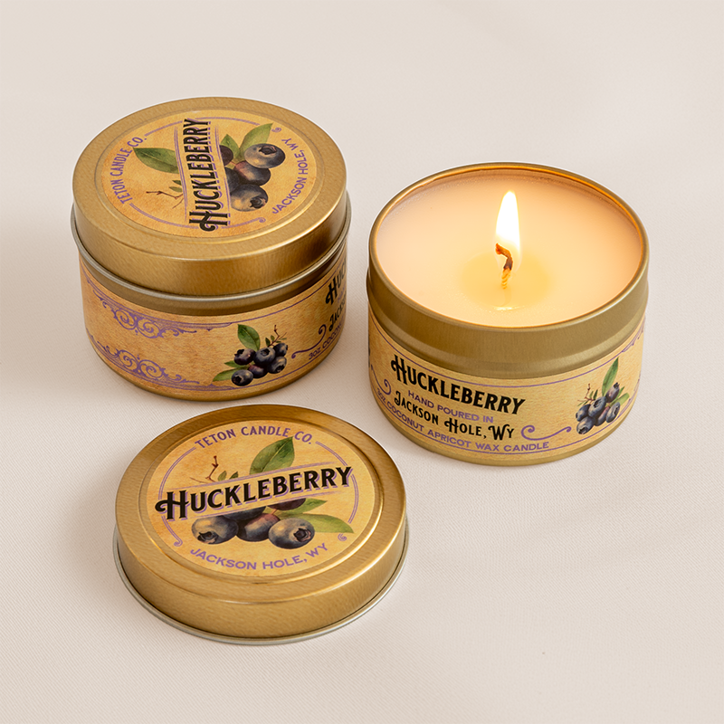 3oz Huckleberry Candle - Gold Tin