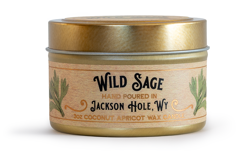 3oz Wild Sage Candle - Gold Tin