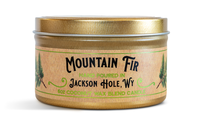 6oz Mountain Fir Candle - Gold Tin